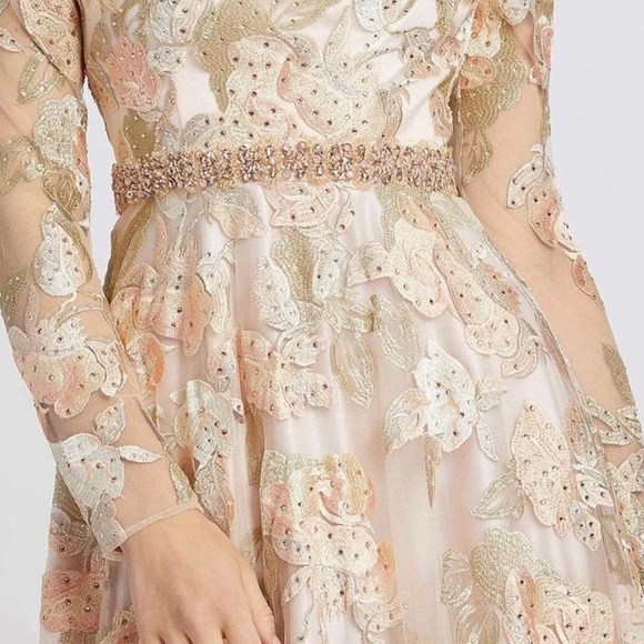 Mac Duggal Dresses Mac Duggal Iridescent Floral Lace Aline Gown